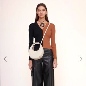 STAUD mini moon bag cream BRAND NEW w/ dust bag and strap